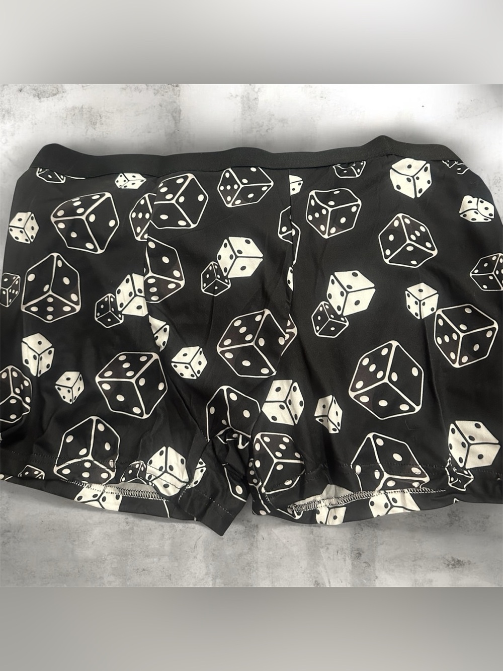 Men's Black Dice-Print Shorts